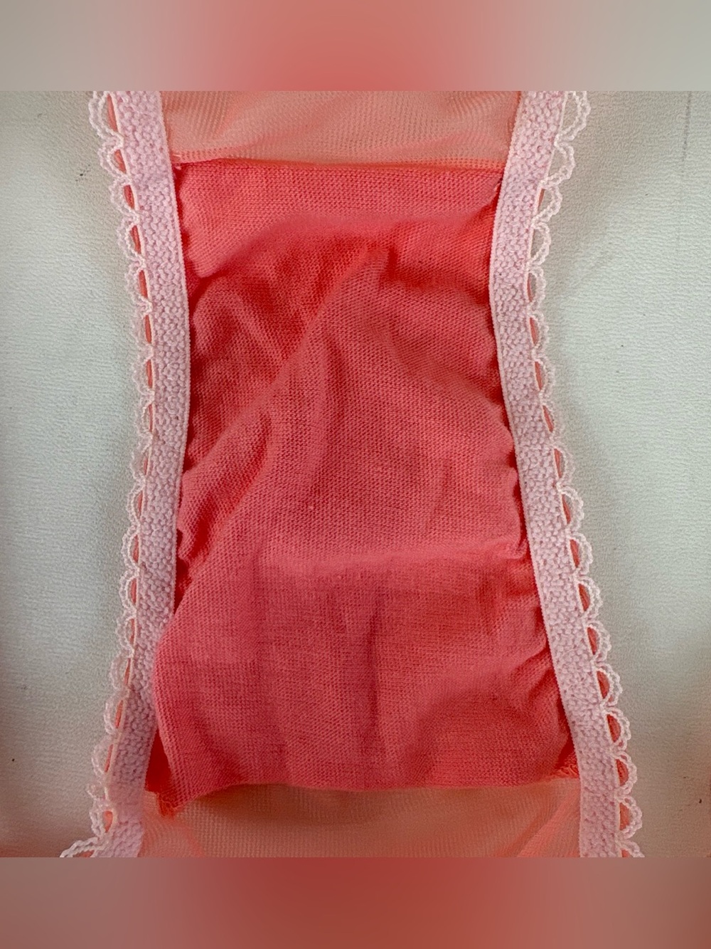 NWT Victorias Secret orange coral lace babydoll slip dress with matching panties - Picture 7 of 8